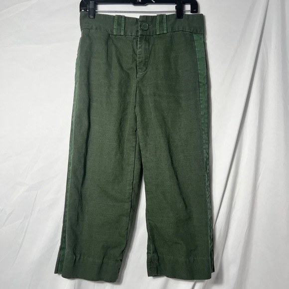Marc Jacobs Two-Toned Capri Linen Pants Green‎ Size 4 - Picture 1 of 15